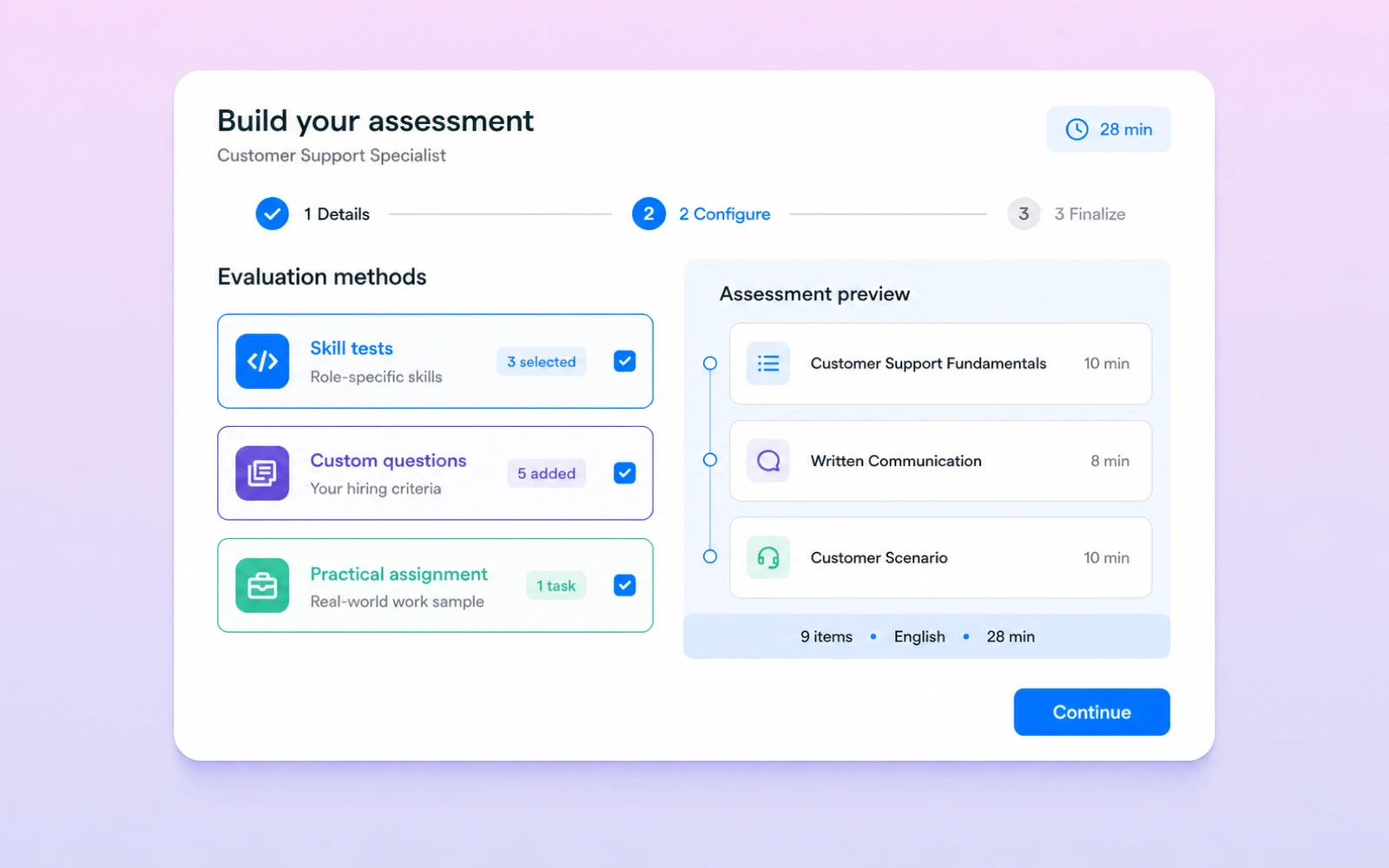 Set Up The Assessment