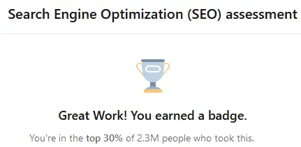 skill badge on LinkedIn