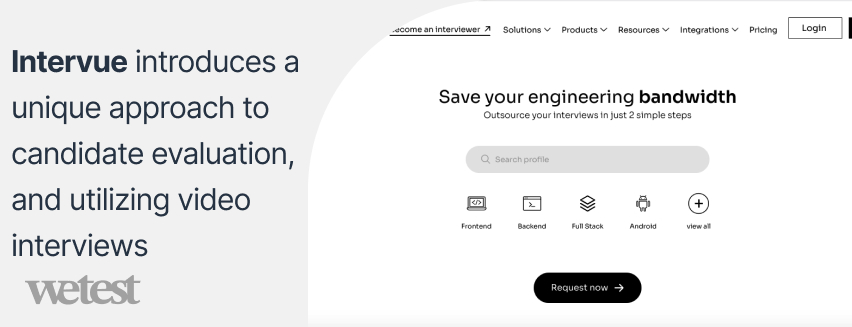 Intervue as an online assessment tool