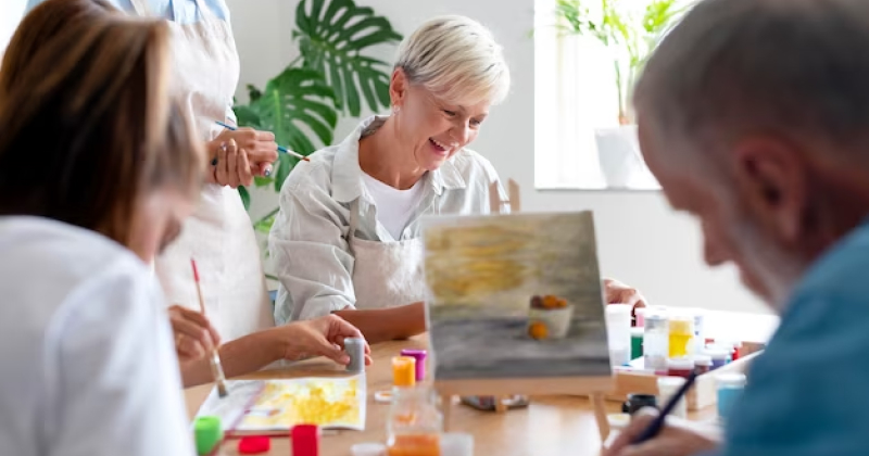 Painting activities at workplace