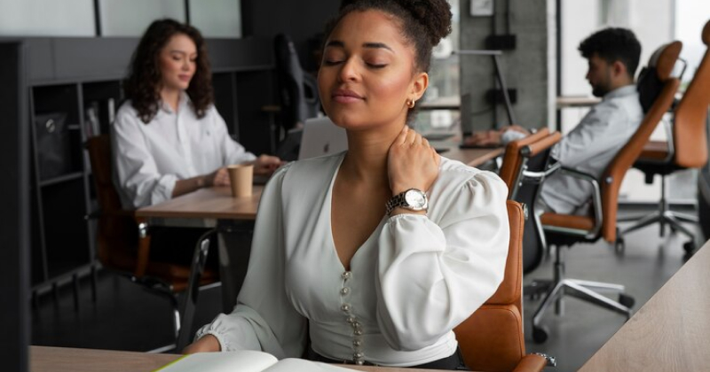 have a moment of relaxation at work