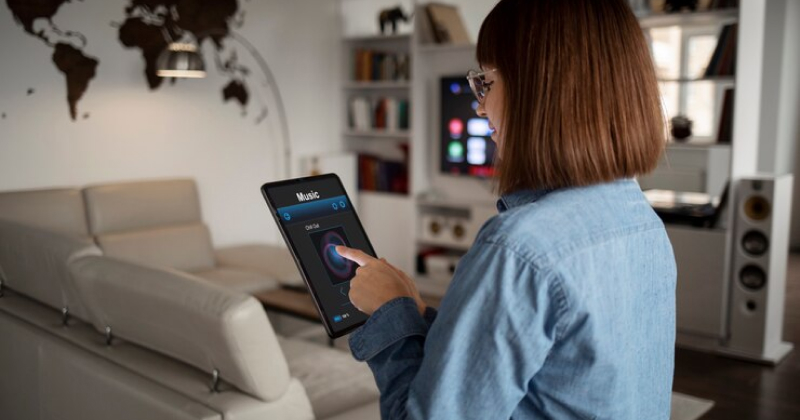 person living in smart home