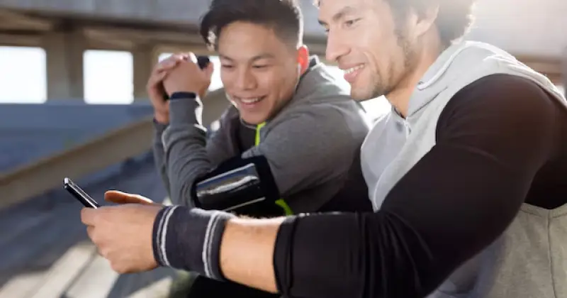 employees using health gadgets