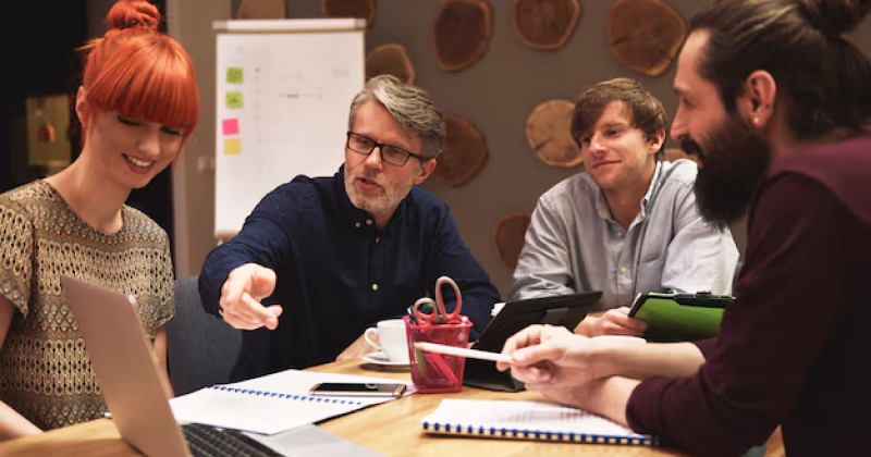 group of people having work meeting