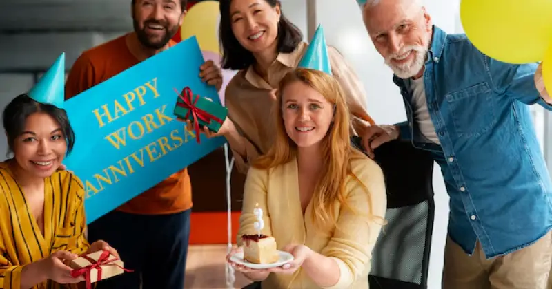 Having a work anniversary at work
