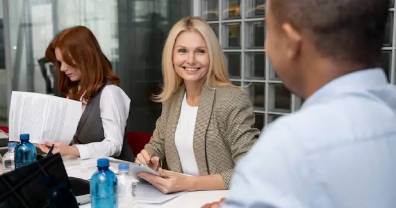 a human resource team meeting