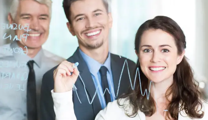 employees in a meeting