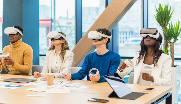 team members trying to achieve technological innovation