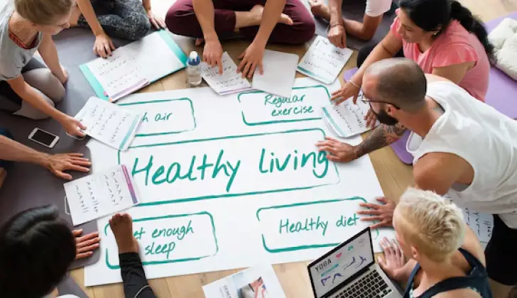 some employees working on wellness programs