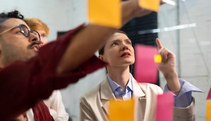 employees brainstorming