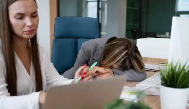 an employee feeling frustrated at work