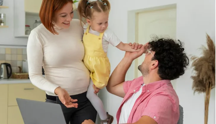 a women employee on a maternity leave
