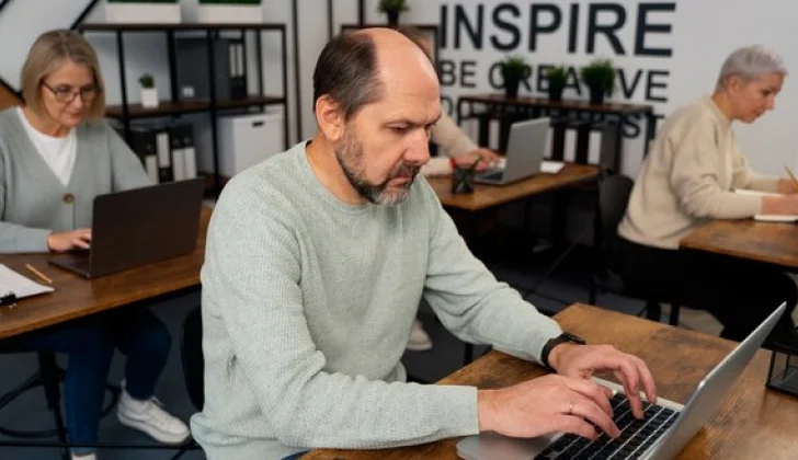 employees working in office
