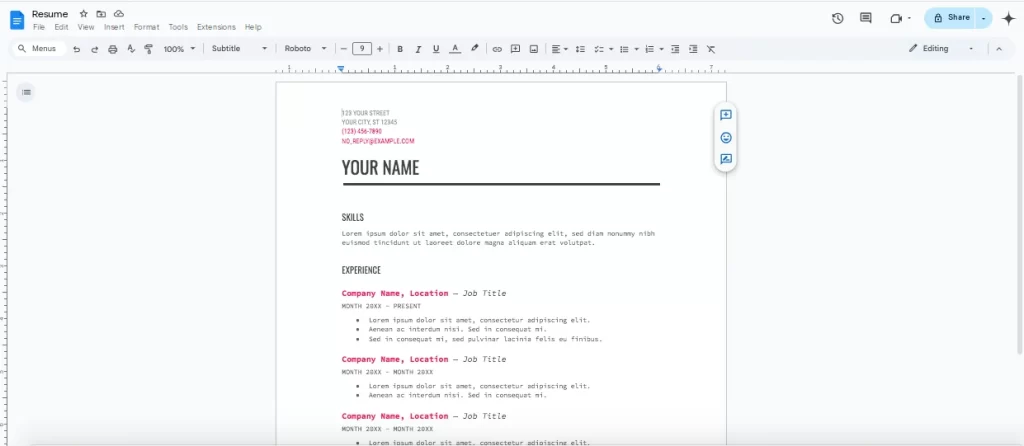 a functional resume