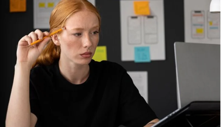 a girl working on a project