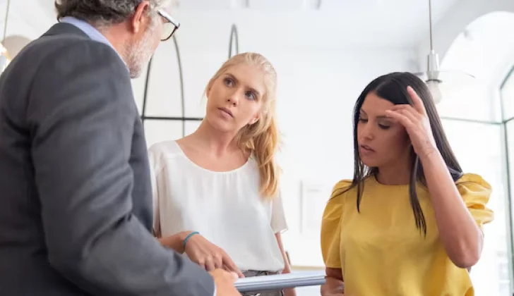 some employees having a meeting