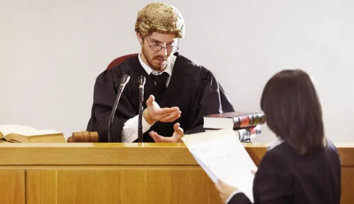 a person in a court