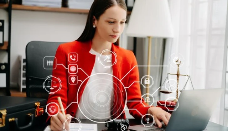 an employee working with digital tools