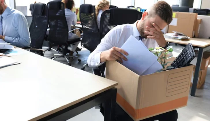 a sad employee got fired