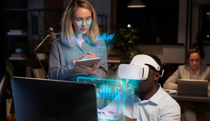 VR technology in an office