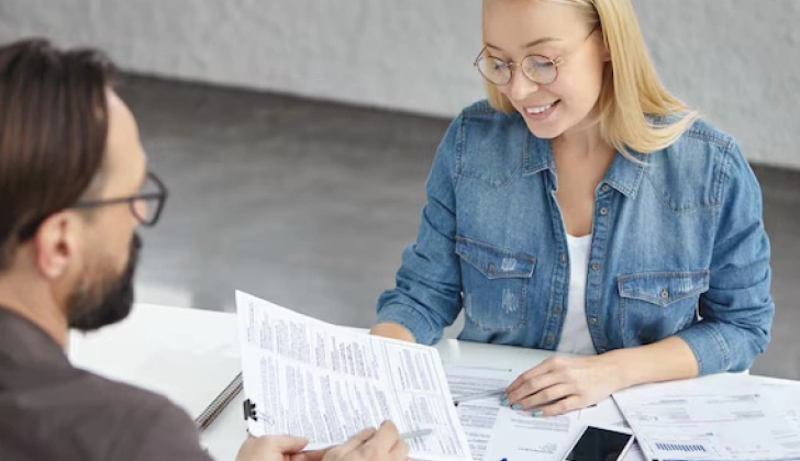 an employer showing a contract to an employee