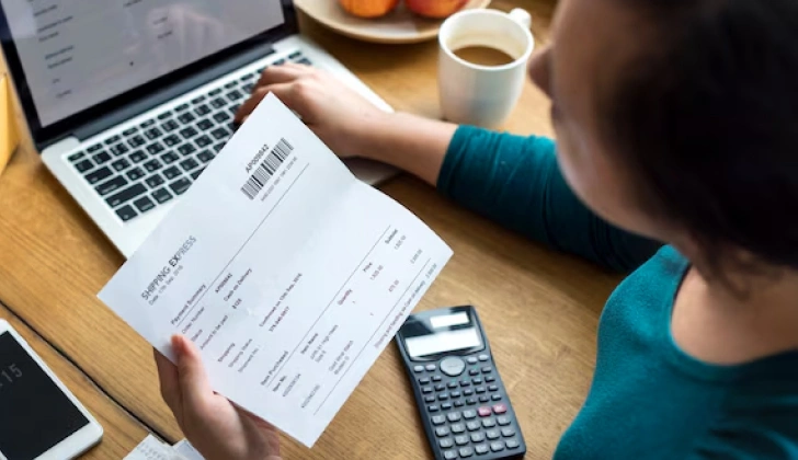 checking an employee's paycheck