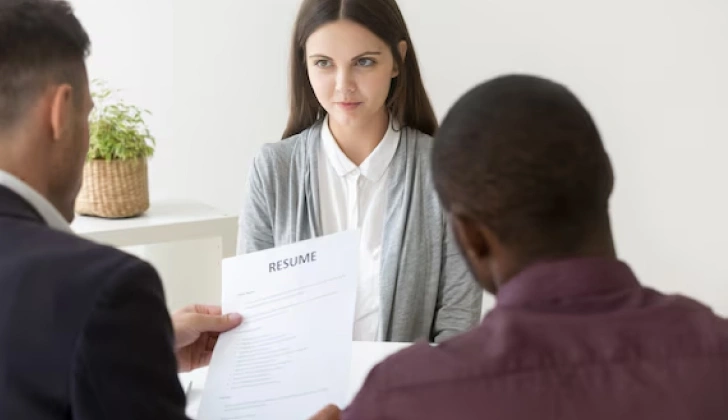 a person at the interview