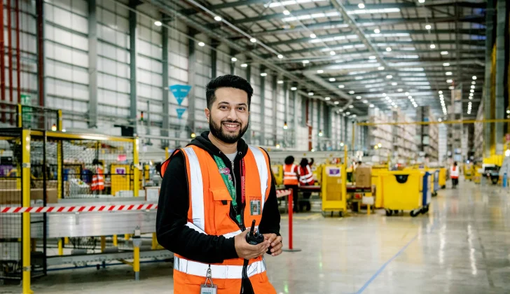 an amazon employee at work