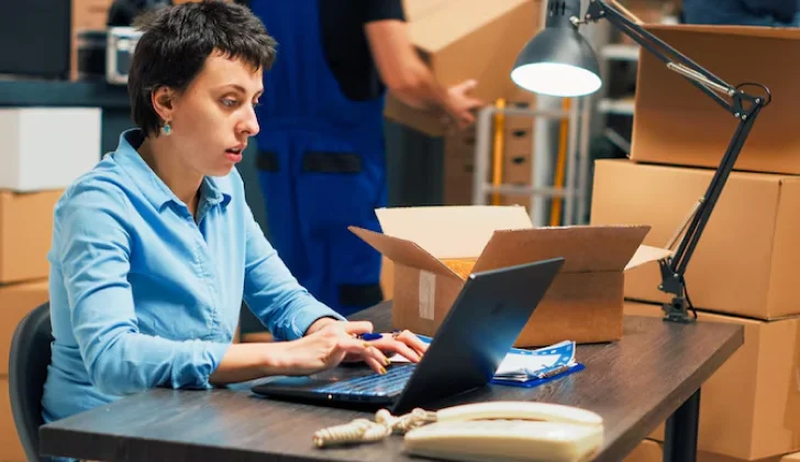 an employee working n packaging section