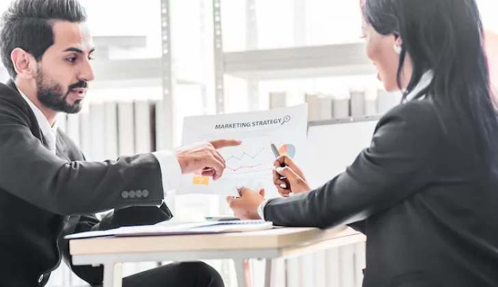 a manager talking to an employee