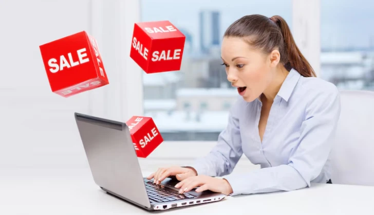 an employee surprised from offered discounts