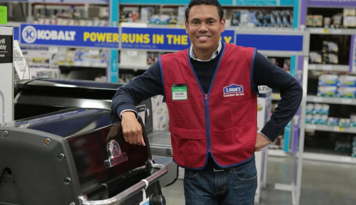 a Lowe's employee at work