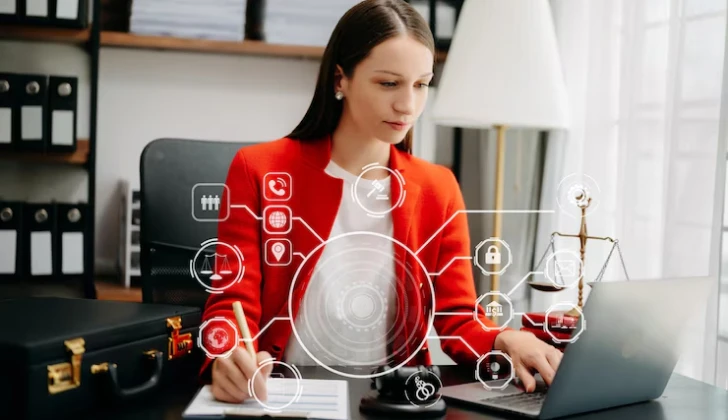 an employee working on tasks
