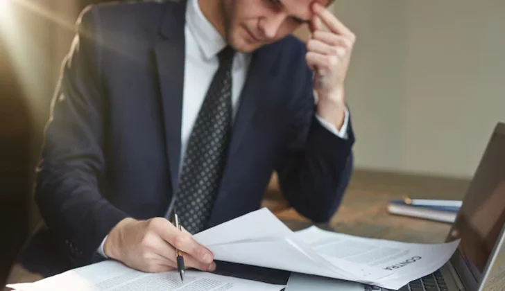 a lawyer studying some legal documents