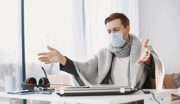 a sick enmployee at work