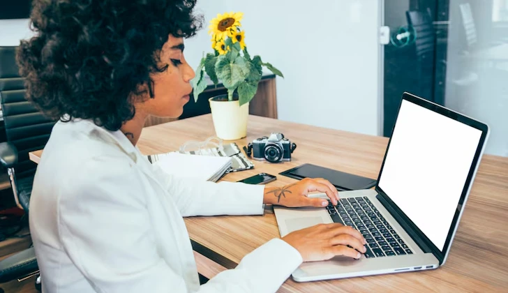 a woman employee at work