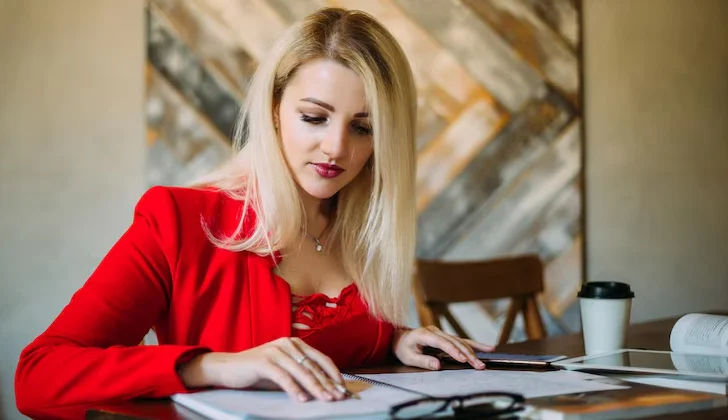 an employee reading a letter