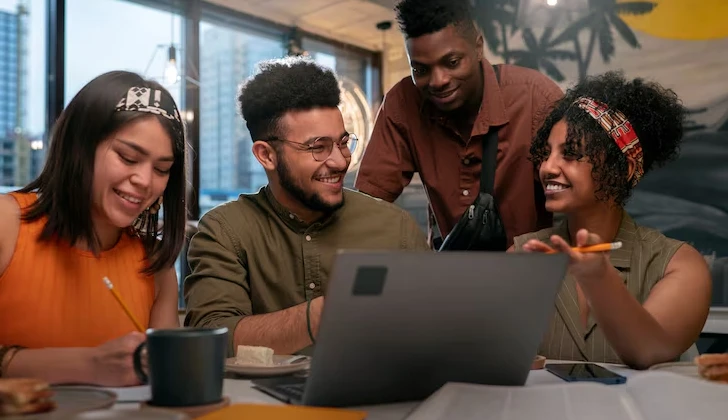 team members at work