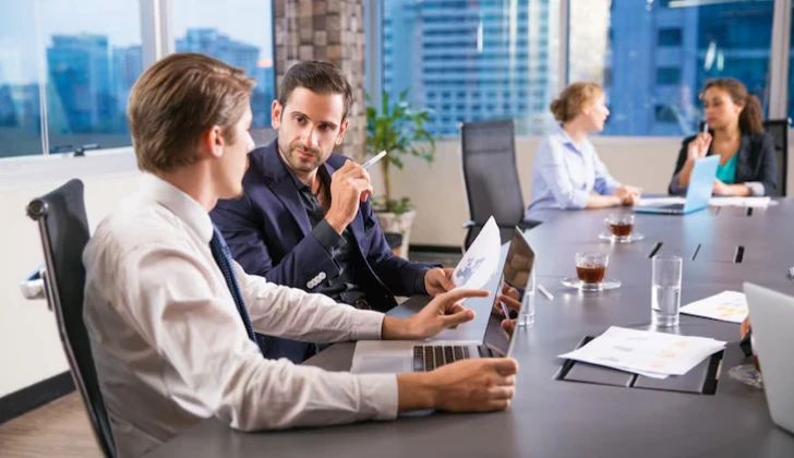 some employees in a meeting