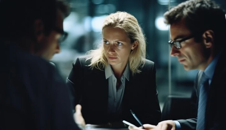 some employees having a meeting
