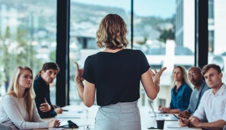 an employer having a speech for other employees