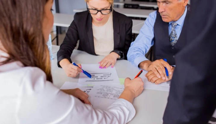 a meeting in the workplace