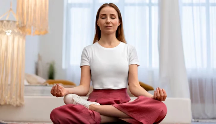 a person doing meditation