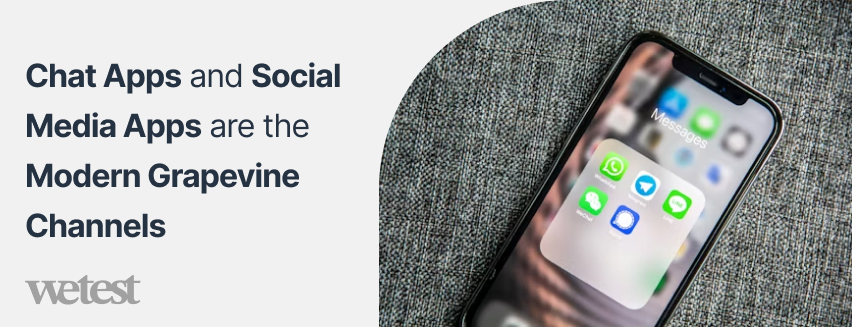 a phone showing a bunch of social media and chat apps