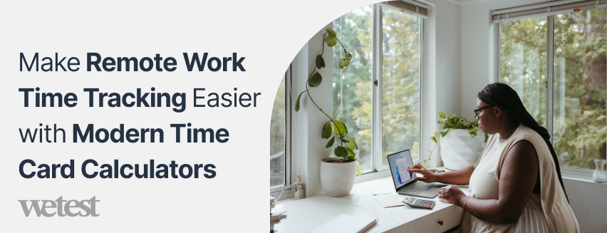 A woman working remotely from home