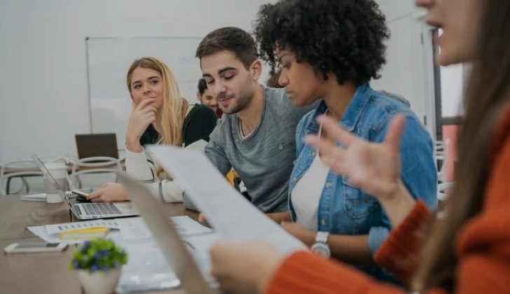 employees working on a task