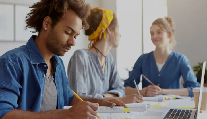 employees answering surveys