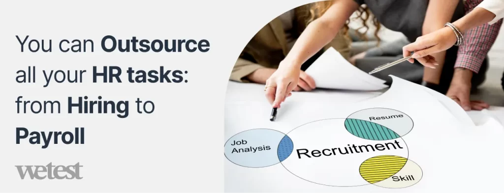 A team discussing hiring and recruitment