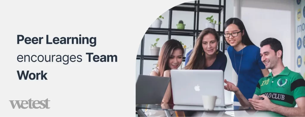 4 co workers learning together