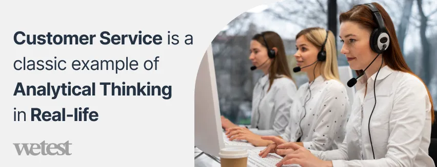 Three women in a customer service job answering phones with their headphones